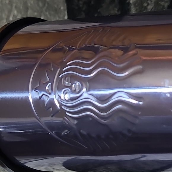 STARBUCKS 2016  SMOOTH IRIDESCENT PURPLE EMBOSSED SIREN STAINLESS STEEL TUMBLER - Picture 10 of 12